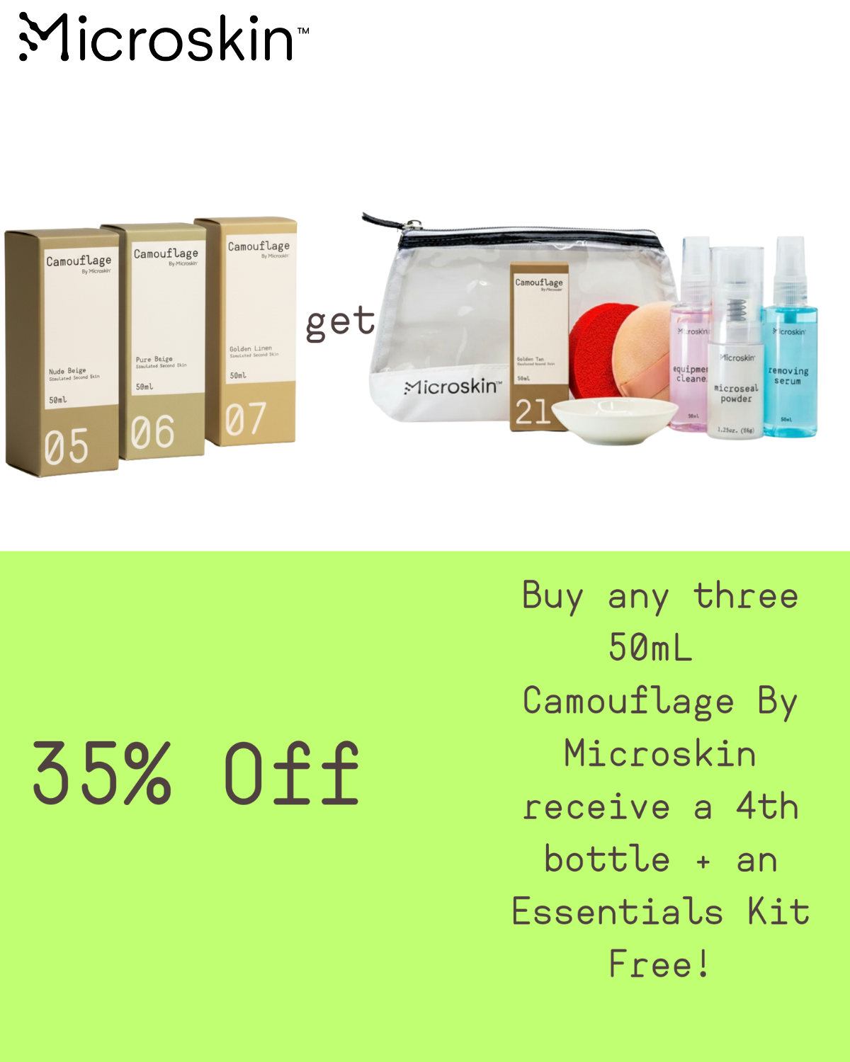 50mL - Buy 3 Microskin — Get a 4th Bottle + Essentials Kit FREE